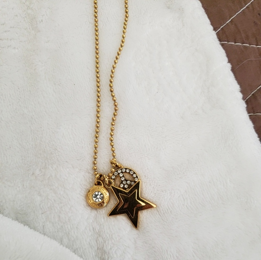 Coach Gold Charm Necklace